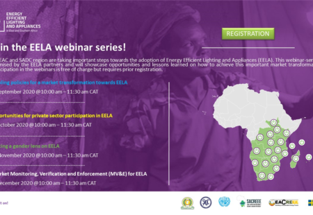 Webinar series on energy efficient lighting and appliances in Southern and Eastern Africa