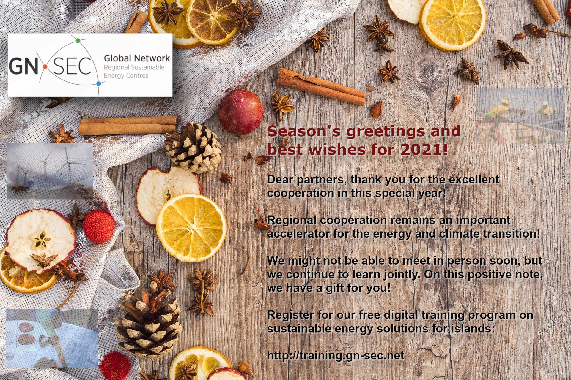 Season’s greetings from the Global Network of Regional Sustainable Energy Centres!