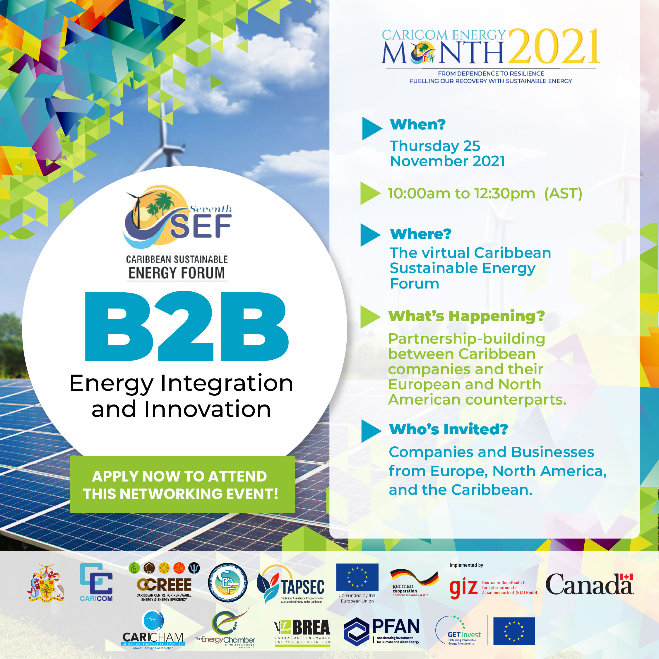 CSEF Energy Leaders’ Business to Business (B2B) Forum: Energy Integration and Innovation – Registration