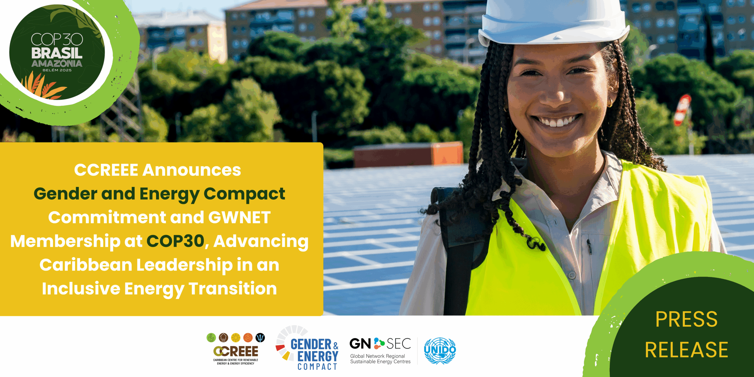 CCREEE Announces Gender and Energy Compact Commitment and GWNET Membership at COP30